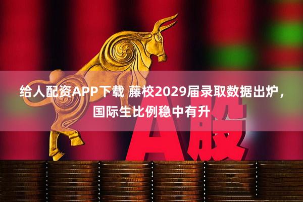 给人配资APP下载 藤校2029届录取数据出炉，国际生比例稳中有升